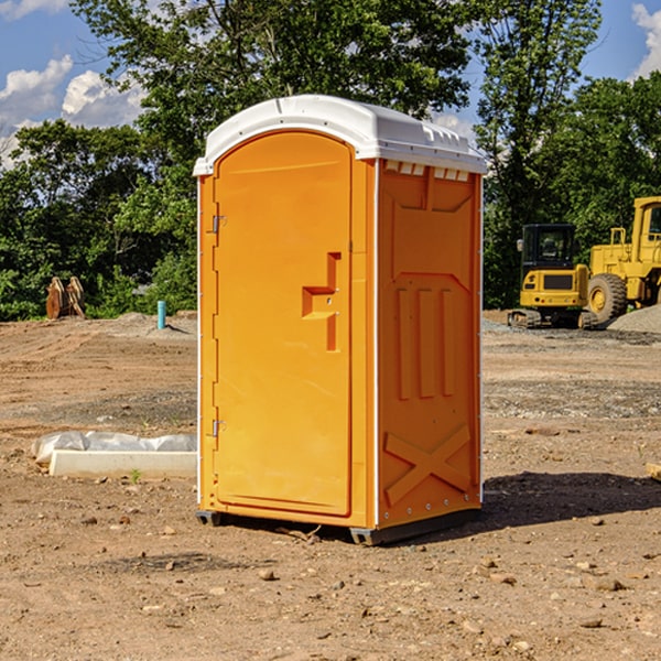 how often are the porta potties cleaned and serviced during a rental period in Dover